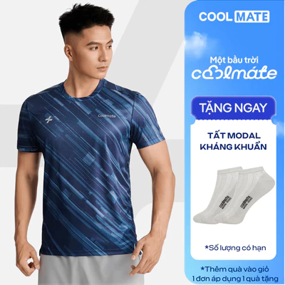 [TẶNG TẤT]Áo thun nam chạy bộ Airflow Luman Line áo thể thao running siêu nhẹ, thoáng khí Coolmate