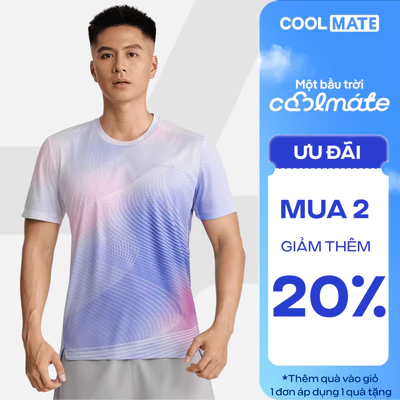 [MUA 2 GIẢM 20%]Áo Thun nam TShirt thể thao chạy bộ Airflow Luman Wave siêu nhẹ, thấm hút, thoáng khí Coolmate