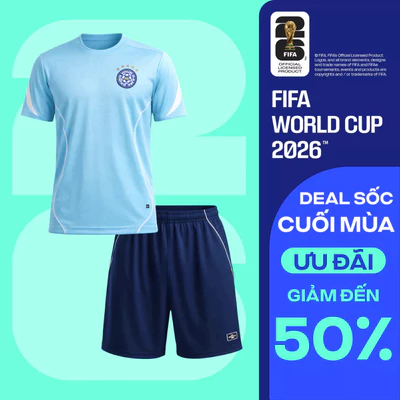 [GIÁ SỐC]Set đồ thể thao bóng đá World Cup Áo thun phối tay Performance và Quần short ProActive COOLMATE