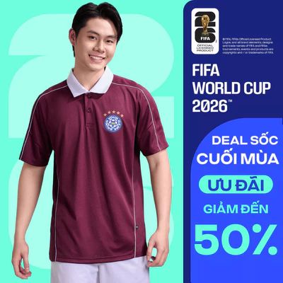 [GIÁ SỐC]Áo polo nam phối bo cổ Exdry Performance World Cup, áo đa năng thể thao, áo mặc hàng ngày COOLMATE