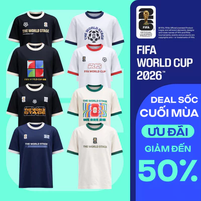 [GIÁ SỐC]BST Áo thun Tshirt nam nữ Cotton Compact Colored Rib World Cup mềm mại, thấm hút