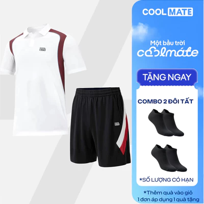 [TẶNG COMBO 2 ĐÔI TẤT]Set đồ thể thao Pickleball Promax Áo Polo Teamwear Flexline Active thấm hút tốt Coolmate