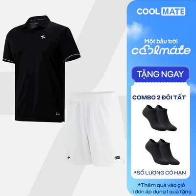 [TẶNG COMBO 2 ĐÔI TẤT]Set đồ bộ thể thao nam Pickleball Exdry Áo polo và Quần shorts thấm hút, nhanh khô Coolmate