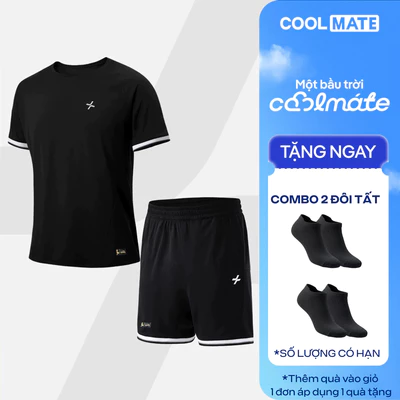 [TẶNG COMBO 2 ĐÔI TẤT]Set thể thao nam Pickleball Áo và Quần Short Essentials, Nhanh khô, Thoáng khí Thấm hút Coolmate