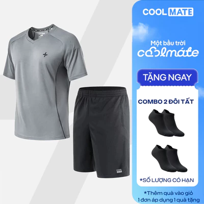 [TẶNG COMBO 2 ĐÔI TẤT]Set thể thao pickleball Áo thun FlexLine Active + Quần Promax Thoáng khí, thấm hút Coolmate