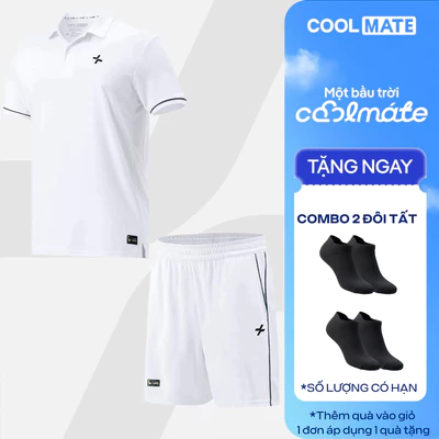 [TẶNG COMBO 2 ĐÔI TẤT]Set đồ bộ thể thao nam Pickleball Áo Polo Exdry và Quần Dink Shot Essentials thấm hút Coolmate