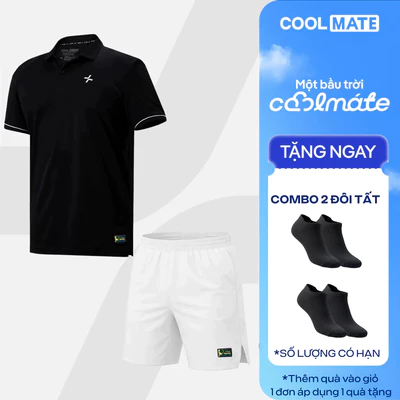 [TẶNG COMBO 2 ĐÔI TẤT]Set thể thao nam Pickleball Áo Polo Exdry + Quần thể thao nam 6inch Smash Shot Coolmate
