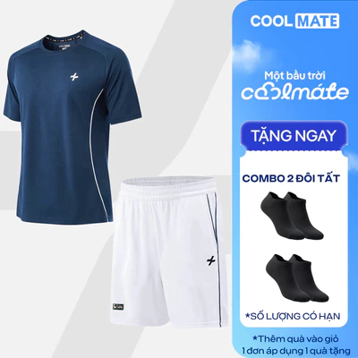 [TẶNG COMBO 2 ĐÔI TẤT]Set bộ đồ thể thao nam Pickleball Áo FlexLine Active và Quần Dinkshot Essentials Coolmate