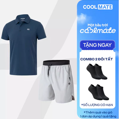 [TẶNG COMBO 2 TẤT]Set đồ thể thao nam Áo Polo Promax-S1 Quần 6 inch đai siêu co giãn, set Pickleball thoáng khí Coolmate
