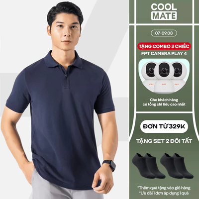 [TẶNG COMBO TẤT ĐƠN 329K]Áo Polo nam Pique Basic Cotton 100% Ready To Wear thoáng mát, vải mềm thoải mái Coolmate