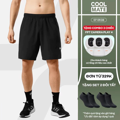 [TẶNG COMBO TẤT ĐƠN 329K]Quần Shorts Nam thể thao Tập Gym 7 inch Essentials co giãn thoáng khí Coolmate