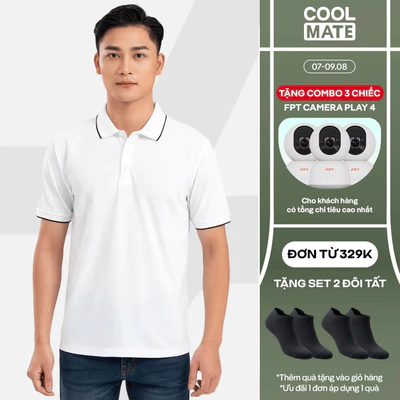 [TẶNG COMBO TẤT ĐƠN 329K]Áo Polo nam SCafé nam tính  khử mùi hiệu quả Coolmate