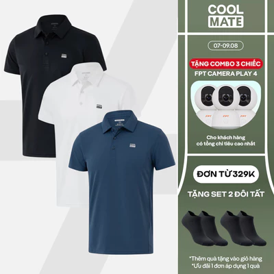 [TẶNG COMBO TẤT ĐƠN 329K]Combo 03 Áo Polo thể thao nam ProMax-S1, Áo đa năng Gym Chạy bộ Pickleball thoáng KHÍ Coolmate