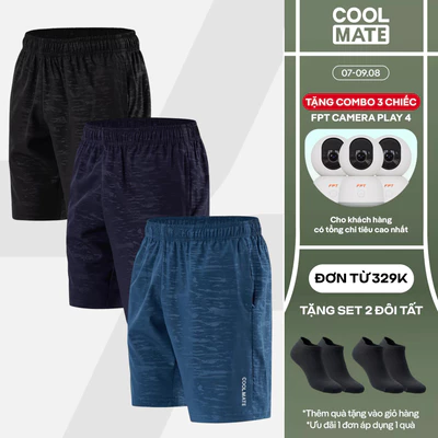 [TẶNG COMBO TẤT ĐƠN 329K]Combo 3 Quần Short nam thể thao 7inch Ultra, Max Ultra Short, Ultra Pro mềm, nhẹ Coolmate