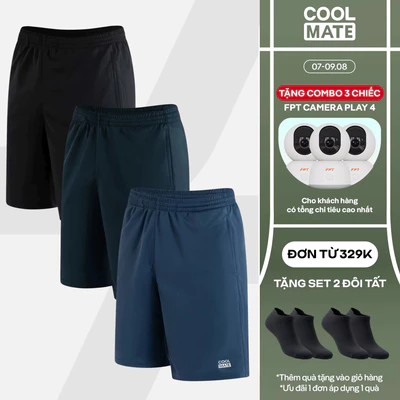 [TẶNG COMBO TẤT ĐƠN 329K]Combo 03 Quần short nam thể thao ProMax S1 thoáng khí Coolmate