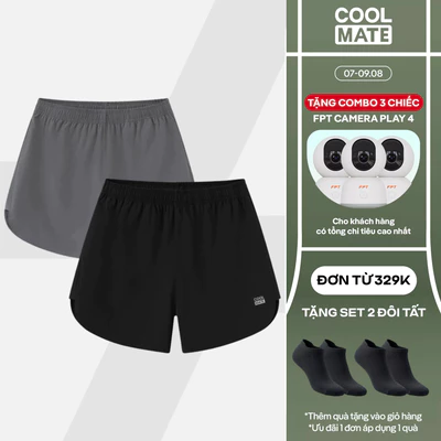 [TẶNG COMBO TẤT ĐƠN 329K]Combo 2 quần thể thao nam Maxcool thoáng khí, thoải mái Coolmate