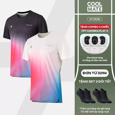 [TẶNG COMBO TẤT ĐƠN 329K]Combo 2 Áo thun thể thao chạy bộ AirRush Gradient thấm hút tốt thoáng khí Coolmate