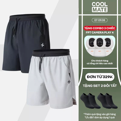 [TẶNG COMBO TẤT ĐƠN 329K]Combo 2 quần shorts thể thao nam 6 inch đai siêu co giãn thoáng khí quần đa năng Coolmate