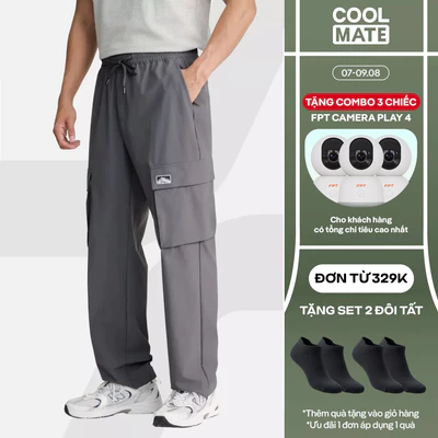 [TẶNG COMBO TẤT ĐƠN 329K]Quần dài thể thao Outdoor túi hộp Utility Lightweight co giãn trekking chống thấm nước Coolmate