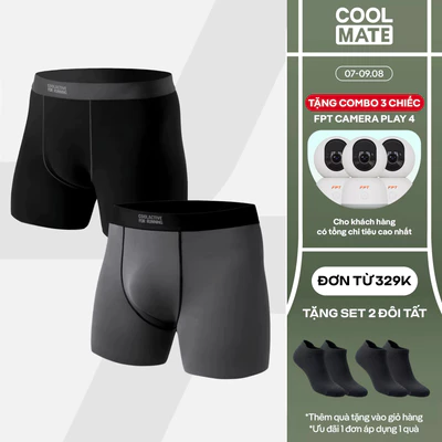 [TẶNG COMBO TẤT ĐƠN 329K]Combo 2 quần lót nam thể thao chạy bộ Fast & Free Run công nghệ Không Đường May êm ái Coolmate
