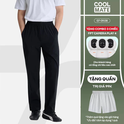 [TẶNG QUẦN 99K]Quần dài nam ECC Ripstop Pants trượt nước chống bám bụi, quần đi làm đi chơi dạo phố Coolmate