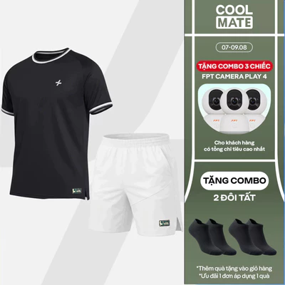 [TẶNG COMBO 2 ĐÔI TẤT]Set đồ bộ thể thao nam Pickleball Áo và Quần Dink Shot Thoáng khí Thấm hút tốt Coolmate