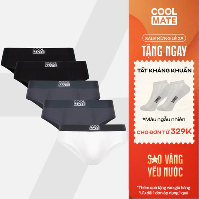 [TẶNG TẤT ĐƠN 329K]Combo 5 Quần lót nam Tam Giác Brief Bamboo kháng khuẩn Coolmate