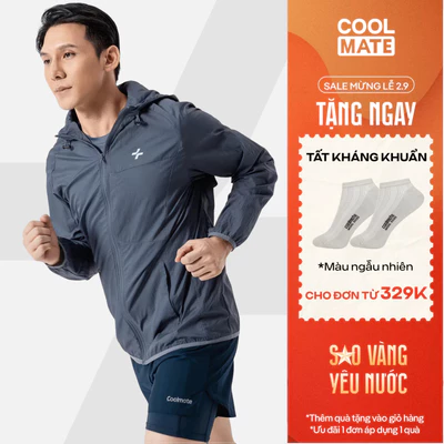 [TẶNG TẤT ĐƠN 329K]Áo khoác thể thao Trail Windbreaker Nylon Ripstop siêu nhẹ thoáng khí trượt nước Coolmate