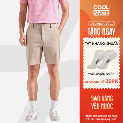 [TẶNG TẤT ĐƠN 329K]Quần Shorts Nam Kaki Excool co giãn Coolmate