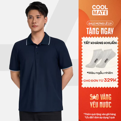 [TẶNG TẤT ĐƠN 329K]Áo Polo nam SCafé nam tính khử mùi hiệu quả Coolmate