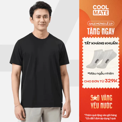[TẶNG TẤT ĐƠN 329K]Áo thun nam Cotton Compact phiên bản Premium chống nhăn vải thoáng mát co giãn tốt Coolmate