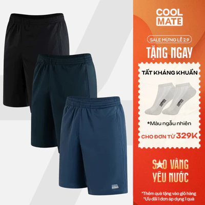 [TẶNG TẤT ĐƠN 329K]Combo 03 Quần short nam thể thao ProMax S1 thoáng khí Coolmate