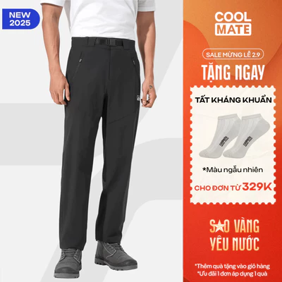 [TẶNG TẤT ĐƠN 329K]Quần dài Outdoor Function Pants có đai túi khoá đa năng co giãn, quần leo núi trekking Coolmate