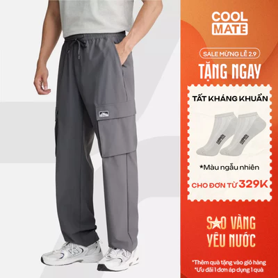 [TẶNG TẤT ĐƠN 329K]Quần dài thể thao Outdoor túi hộp Utility Lightweight co giãn trekking chống thấm nước Coolmate