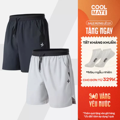 [TẶNG TẤT ĐƠN 329K]Combo 2 quần shorts thể thao nam 6 inch đai siêu co giãn thoáng khí quần đa năng Coolmate