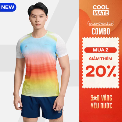 [MUA 2 GIẢM 20%]Áo thun thể thao đa năng AirFlow Exdry Gradient chạy bộ, pickleball siêu nhẹ Coolmate