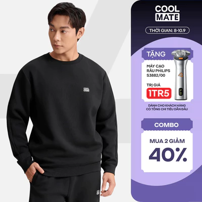 [MUA 2 GIẢM 40%]Áo nỉ sweater nam thể thao Vital Active mềm mại, thấm hút, thoáng khí, giữ ấm tốt Coolmate