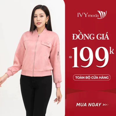 Áo khoác dạ Bomber nữ (tăng 1 size) IVY moda MS 70M8217