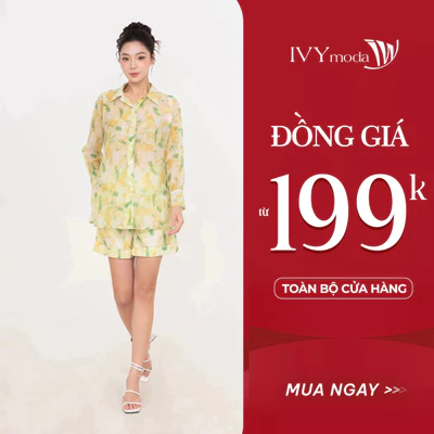 Canopy Shorts - Quần shorts Tencel họa tiết, Quần dạo phố nữ IVY moda MS 20H9780