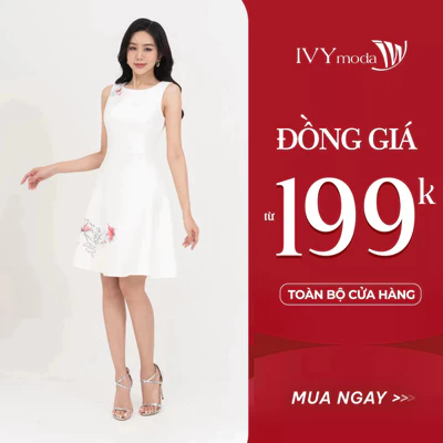Isabella Dress - Đầm xòe dệt burn out nữ IVY moda MS 41M8700