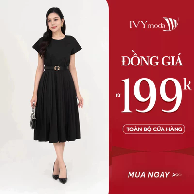 Lantana Dress - Đầm xòe phối đai nữ (Không kèm đai) IVY moda MS 48M8792