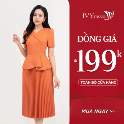 Đầm peplum xếp ly nữ IVY moda MS 48M8679