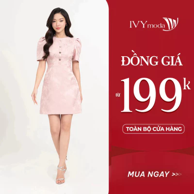 Isla Dress - Đầm xòe vân hoa nữ IVY moda MS 48M8760
