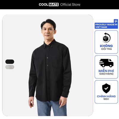 [OUTLET - KHÔNG ĐỔI TRẢ]Áo sơ mi Overshirt 100% Cotton vải bền, thấm hút, giữ form tốT Coolmate