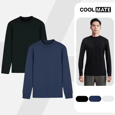 [XẢ SỐC]Combo 2 Áo giữ nhiệt Nam ExWarm mềm mịn, co giãn, giữ ấm tốt, áo dài tay thu đông Coolmate