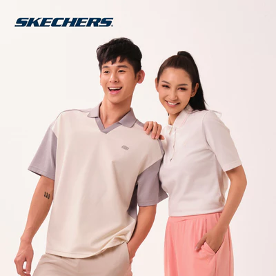 Short Sleeve Polo Nam Skechers Cali Summer Iconic Short Sleeve Polo - SL126M201-0001