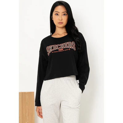 Áo Thun Tay Dài Nữ Skechers Basketball Culture Long Sleeve Tee - SL325W427-0018 Online Sale