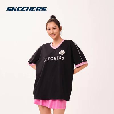 Áo Thun Tay Ngắn Nữ Skechers Game On Iconic Short Sleeve Tee - SL126W147-0018