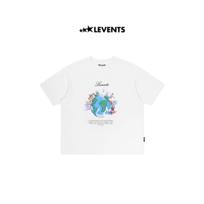 Áo Thun Levents Earth Day Oversized Tee/ White 100% Cotton T-shirt