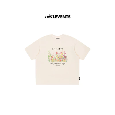 Áo Thun Levents My Garden Semi-Oversized Tee/ Tan 100% Cotton T-shirt
